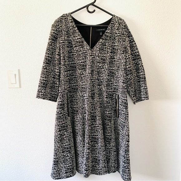 Lane Bryant Dresses & Skirts - Lane Bryant Black White 3/4 Sleeve Dress